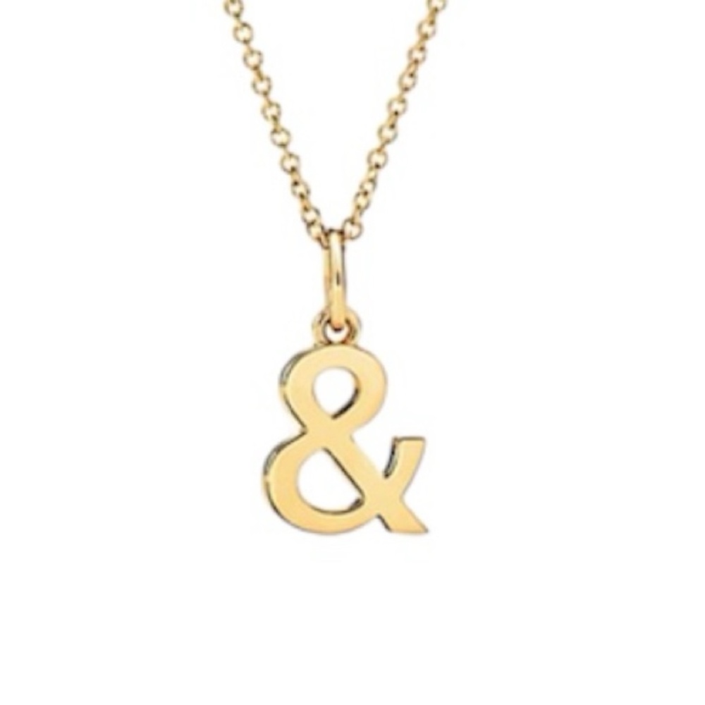Tiffany Gold Ampersand Pendant Necklace - Picture 1 of 10